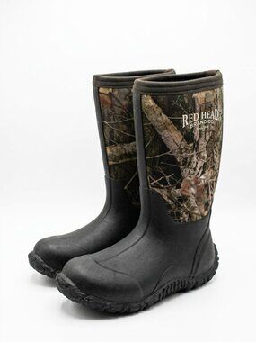 RedHead Kids' Waterproof Camouflage Mud Boots - Size 1 Youth